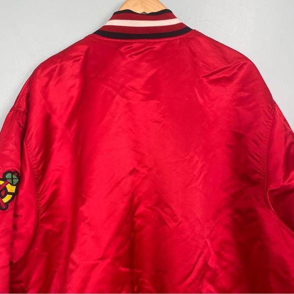 Vintage Starter Chicago Blackhawks NHL Varsity Puffer Jacket Hockey Size XXXXL - Picture 9 of 13